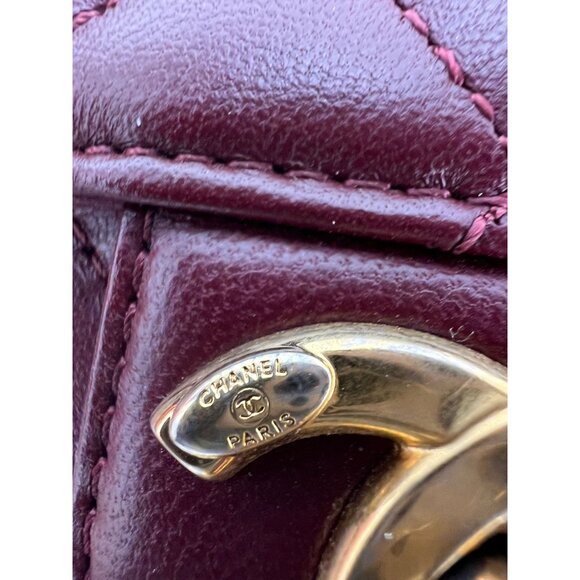 Chanel Crossing Times Medium Flap Quilted Red Lambskin Shoulder Bag - Picture 10 of 12